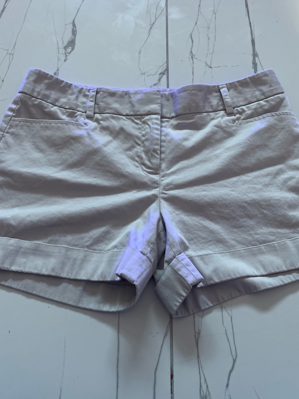 Express Light Beige Women's Cuffed Shorts